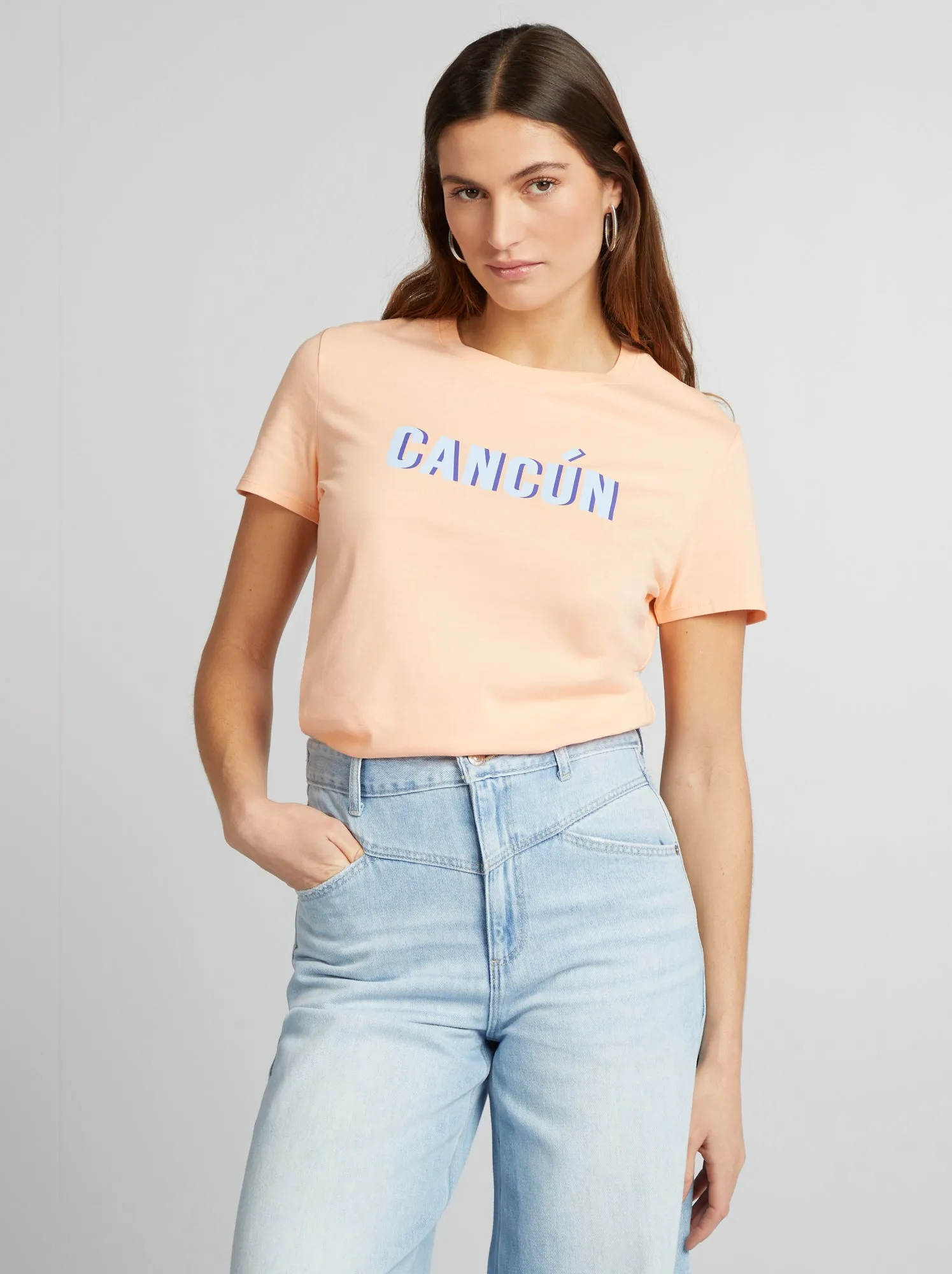 T-shirt  'cuori' - ARANCIONE