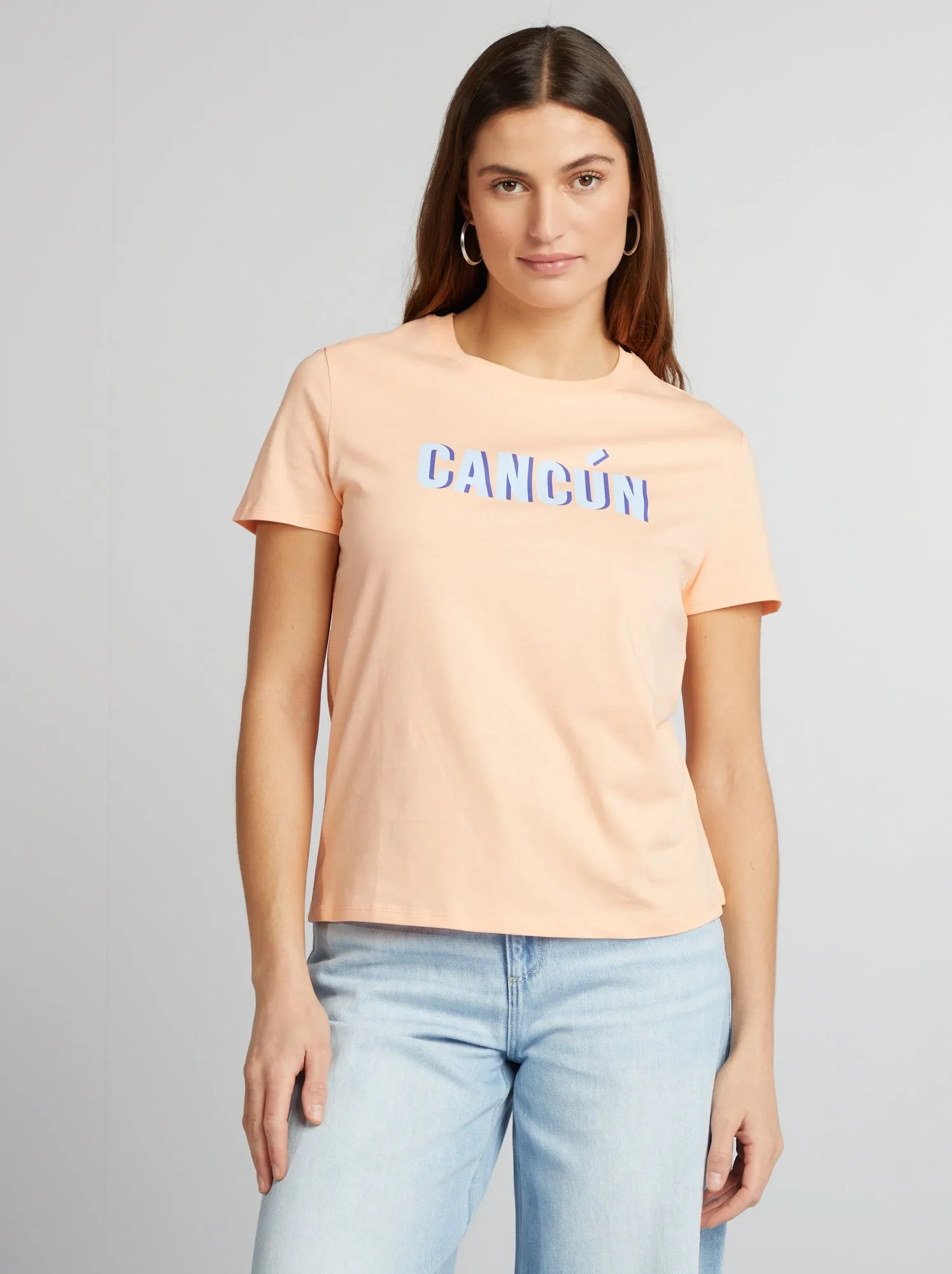 T-shirt  'cuori' - ARANCIONE