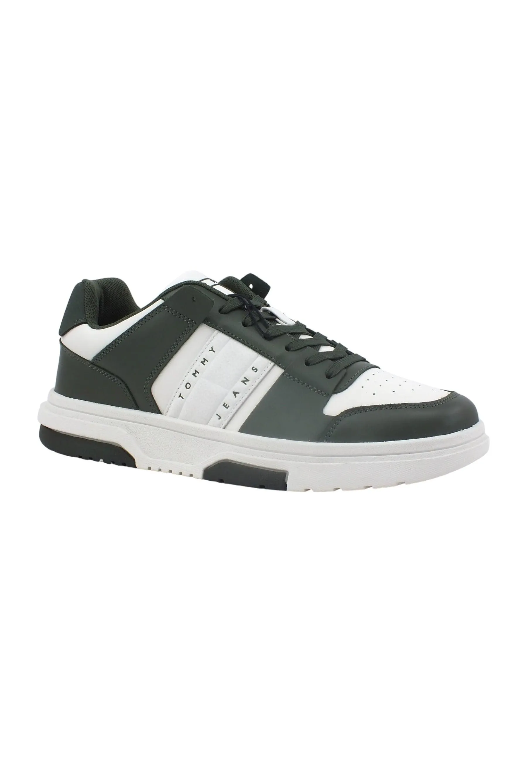 TOMMY HILFIGER Cupsole 2.0 Sneaker Uomo Pewter Green Ecru EM0EM01283