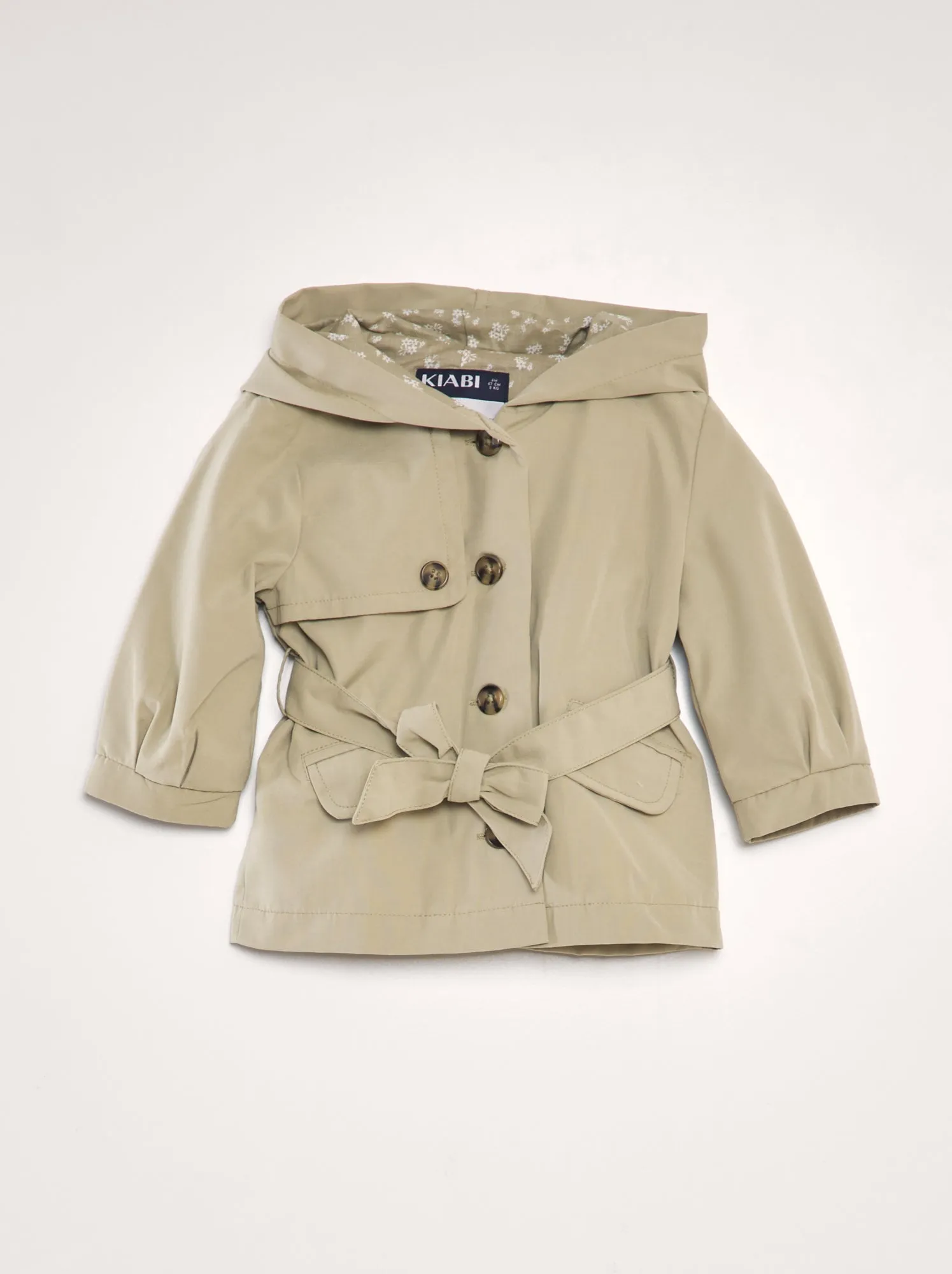 Trench con cappuccio - VERDE