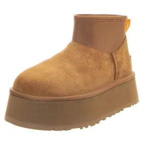 Ugg W Classic Mini Dipper Chestnut - Stivaletti Donna Marroni    