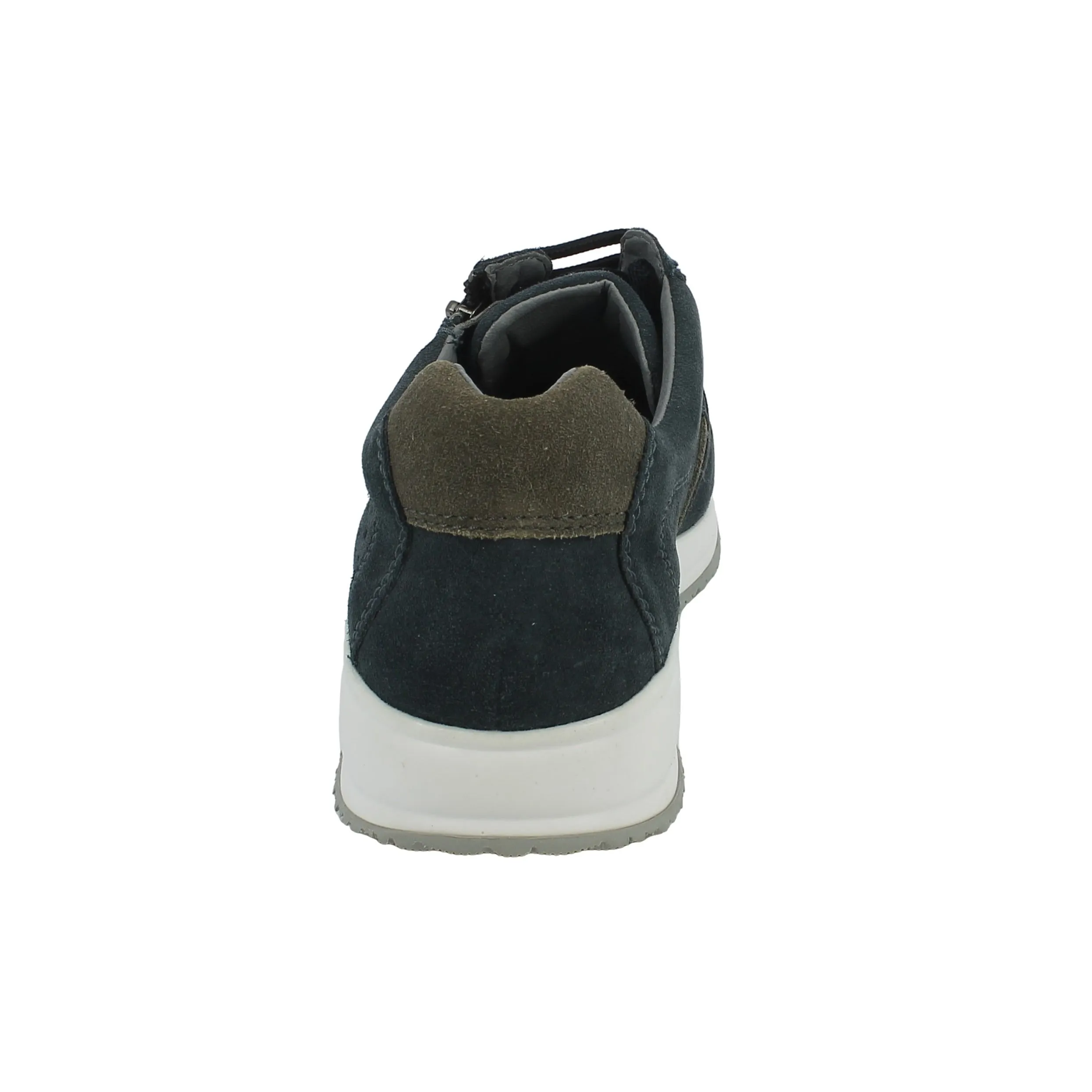 Valleverde  Sneaker in camoscio traforato blu con zip 